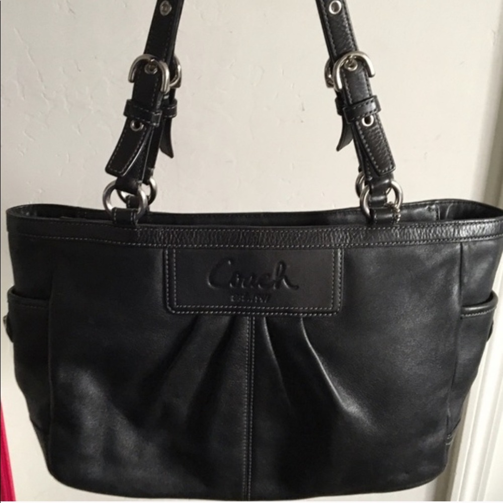 Coach Pleated Leather Gallery Tote